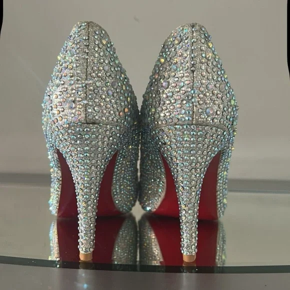 Aurora Boreale Crystal red bottoms high heels Size 40 (US 9) - Picture 4 of 12